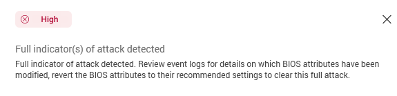 Example information about affected attributes