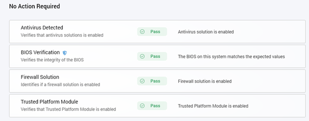 No action required example