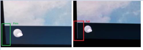 屏幕左下角有白点