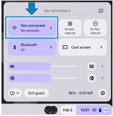 Network not connected