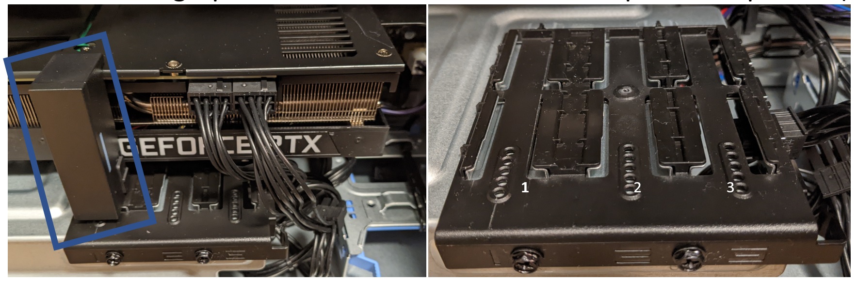 Средний кронштейн и возможные положения установки