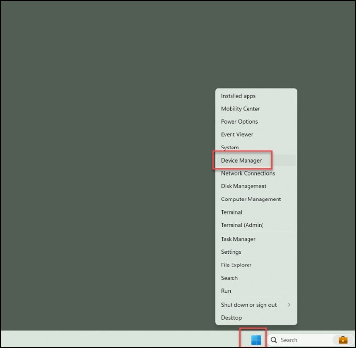 Bouton Démarrer de Windows