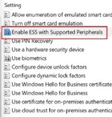 Haga clic en Habilitar ESS con periféricos compatibles en la ventana Configuración.