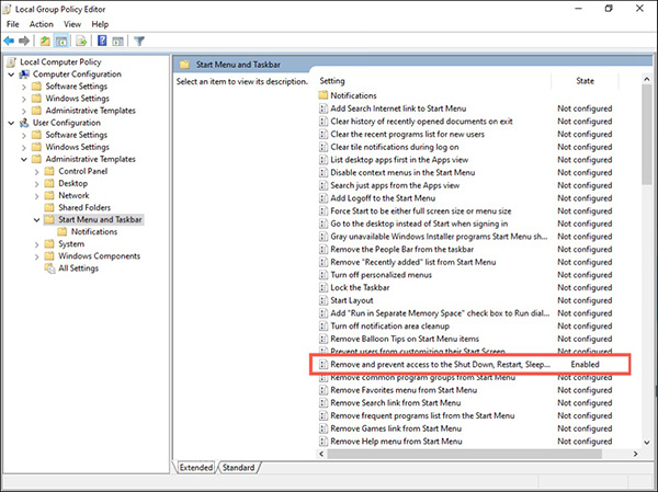 Editor Criteri di gruppo locali