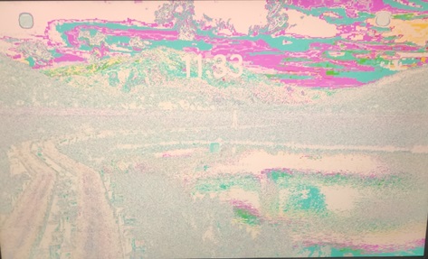 Exemplo de distorção de vídeo do LCD