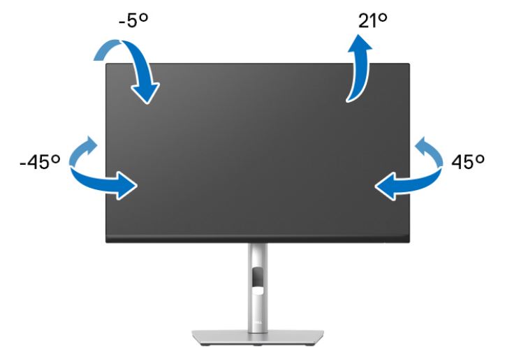 Dell P2722HE Нахил і поворот