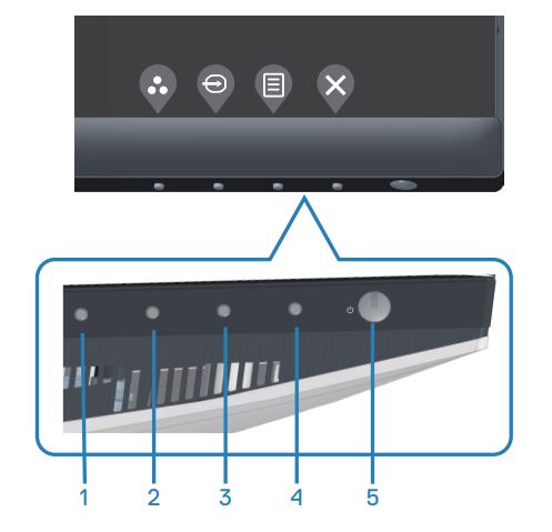 Кнопки монітора Dell S3222HN