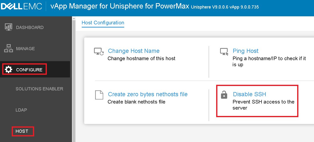 Screenshot showing SSH enabled