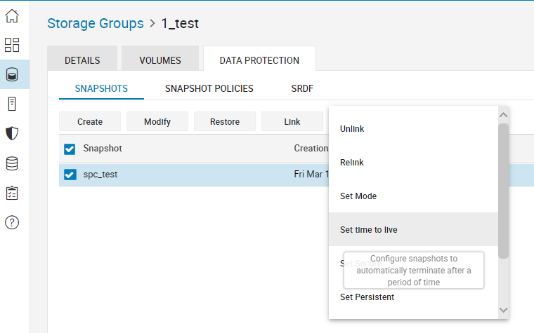 Select Snapshot