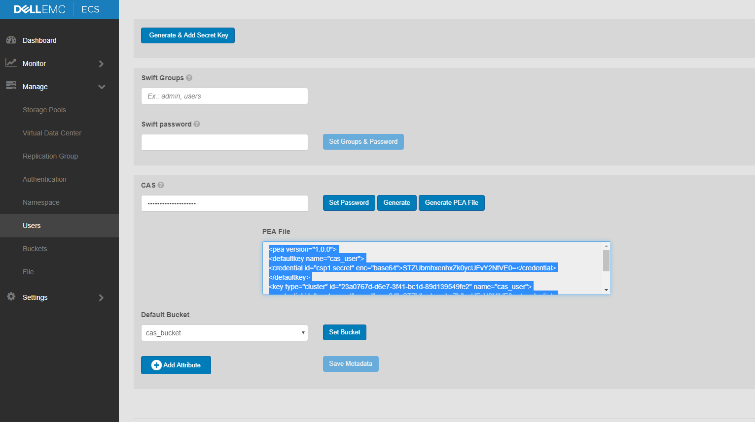 Generate a PEA file and click in the box it generates, then CTRL+A, CTRL+C to copy the whole thing