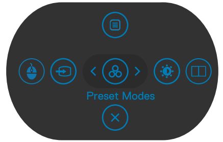 Dell U2723QX Monitör Ön Panel Düğmeleri