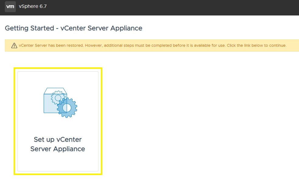 vCenter Server 관리 인터페이스