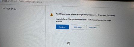Det er et varsel i BIOS
