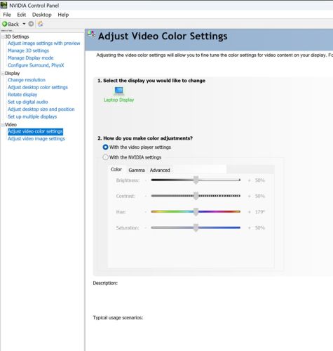 Další možnosti zobrazení (použití může například upravit kontrast a živost)