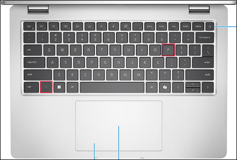 戴尔戴尔 Pro 14 Plus PB14250键盘视图