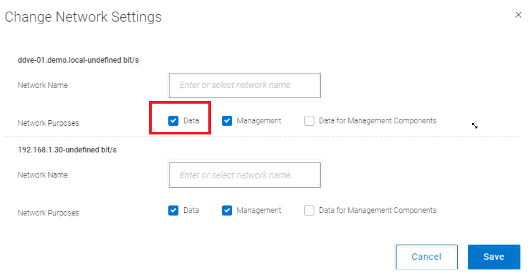 Network settings configuration