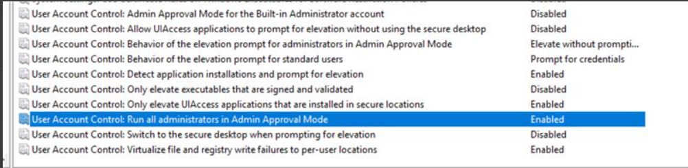 セキュリティ オプション