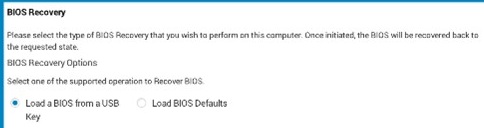 Select Load a BIOS from a USB Key.