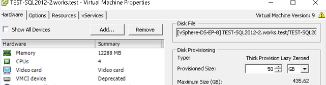 Egenskaper for virtuell maskin