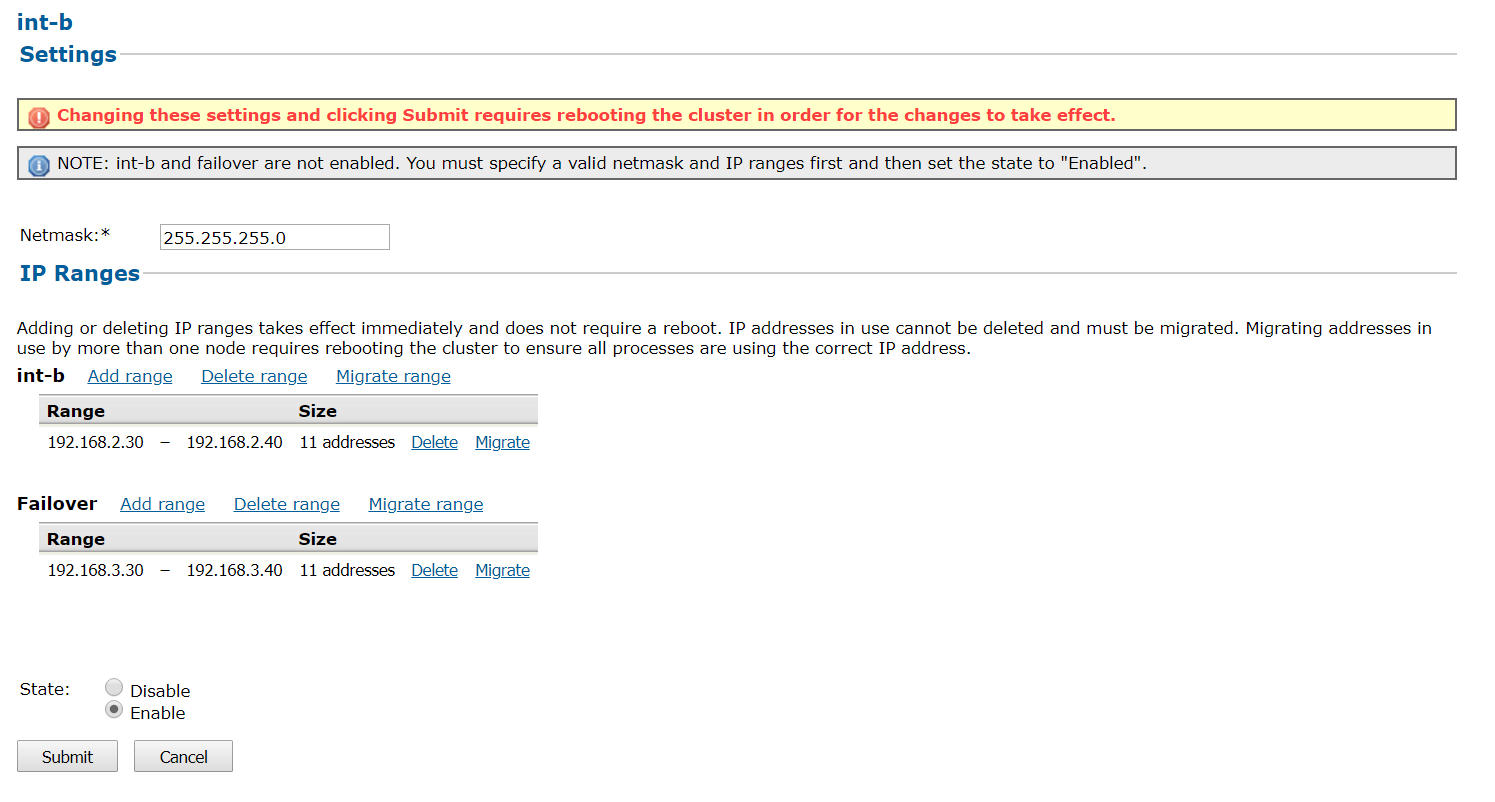 init-b failover enabled