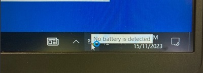 Aucune batterie détectée