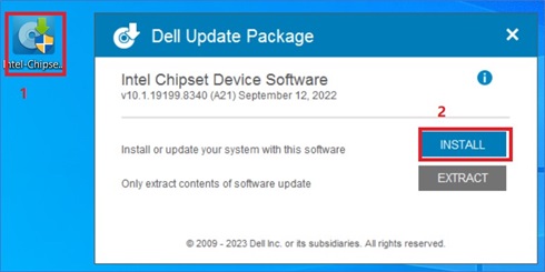 Programvare for Intel-brikkesett, installere