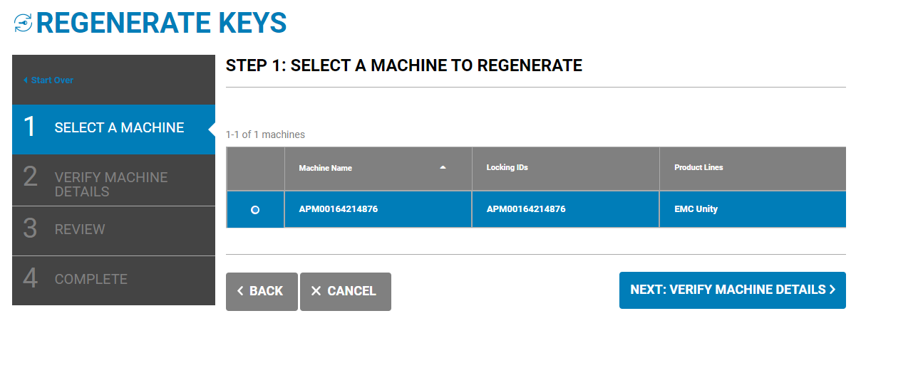 WÄHLEN SIE EINE MASCHINE AUS, DIE NEU GENERIERT WERDEN SOLL