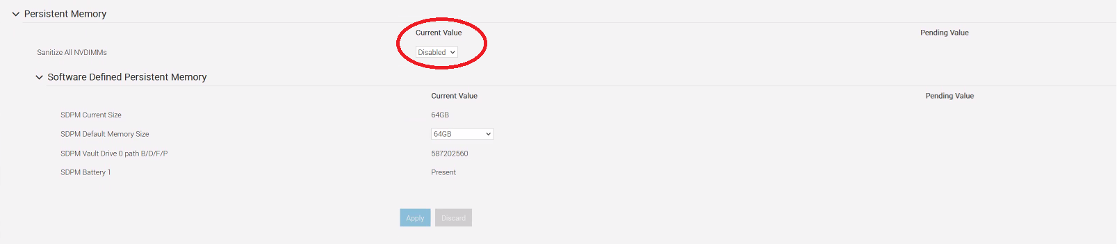 16G PowerEdge NVDIMM-Bereinigung