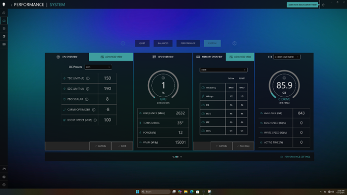 AWCC 6.12 Advanced View Screenshot