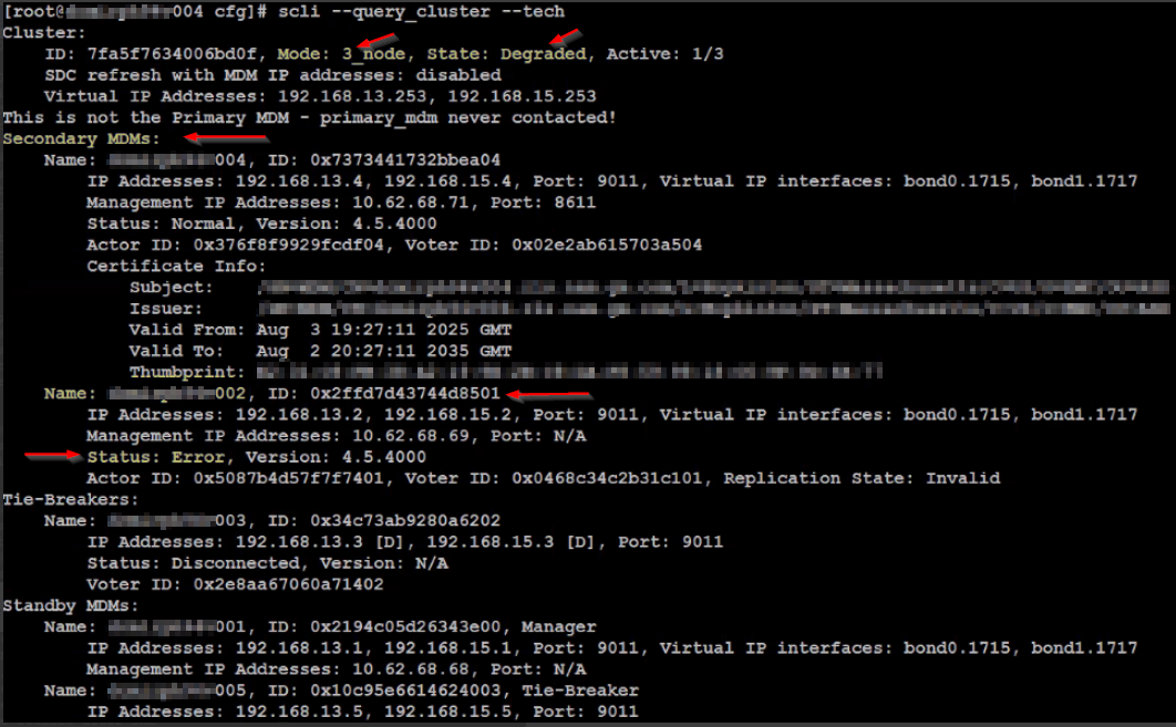 mdm query cluster tech