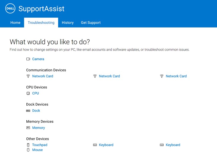 sélectionnez Station d'accueil sous Appareils de station d'accueil