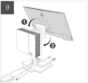 Connecting the monitor onto the monitor arm