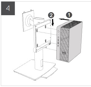 Securing the compact computer to the stand