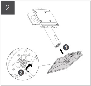 Tilslutning af stativarmen