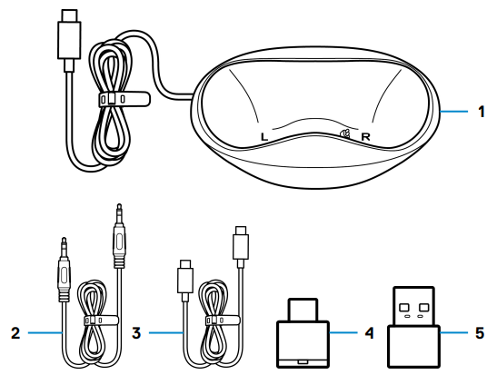 Dell Pro Premium Wireless ANC Headset WL7024 Accessories
