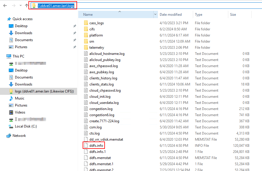 DD CIFS Paylaşım Erişimi