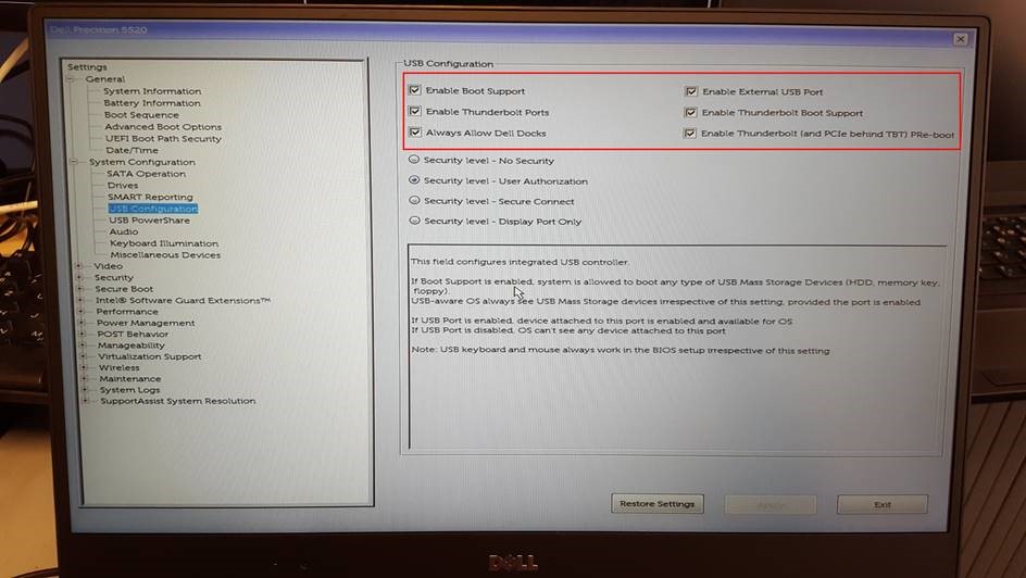 BIOS di sistema precedente