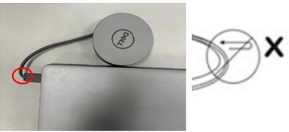 Ikke bøy USB-C-kabelen