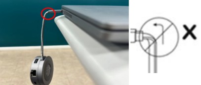 Ne pliez pas le câble USB-C