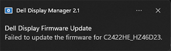 Failed to update