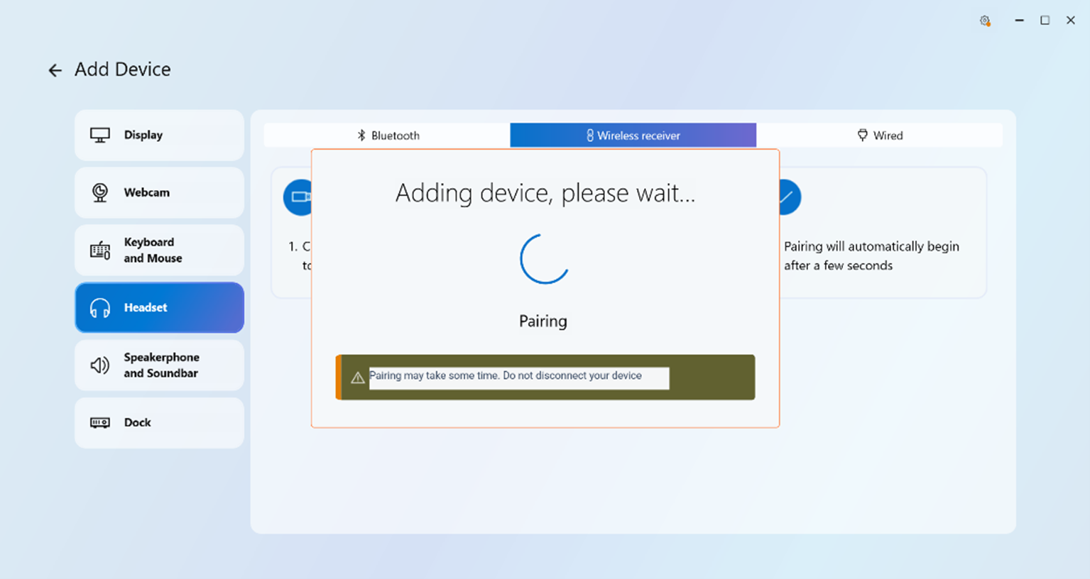 Parowanie zestawu słuchawkowego
