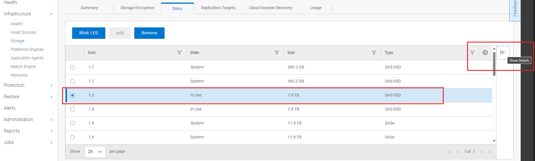 You can also identify the correct drive slot number by highlighting the drive you want to replace