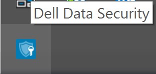 Icona Dell Data Security nell'area di notifica di Windows