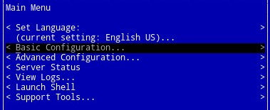 Basic Configuration option