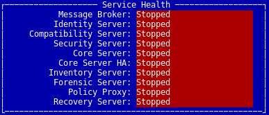Остановленные службы