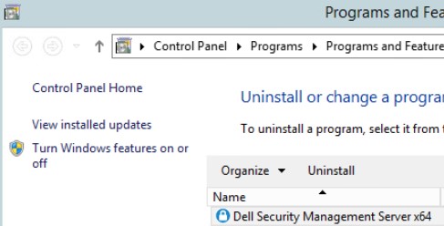 Programs and Features