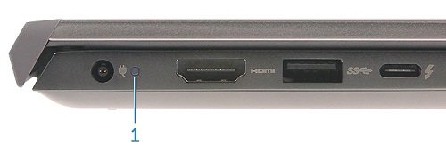 Battery Charge and Status LED Location