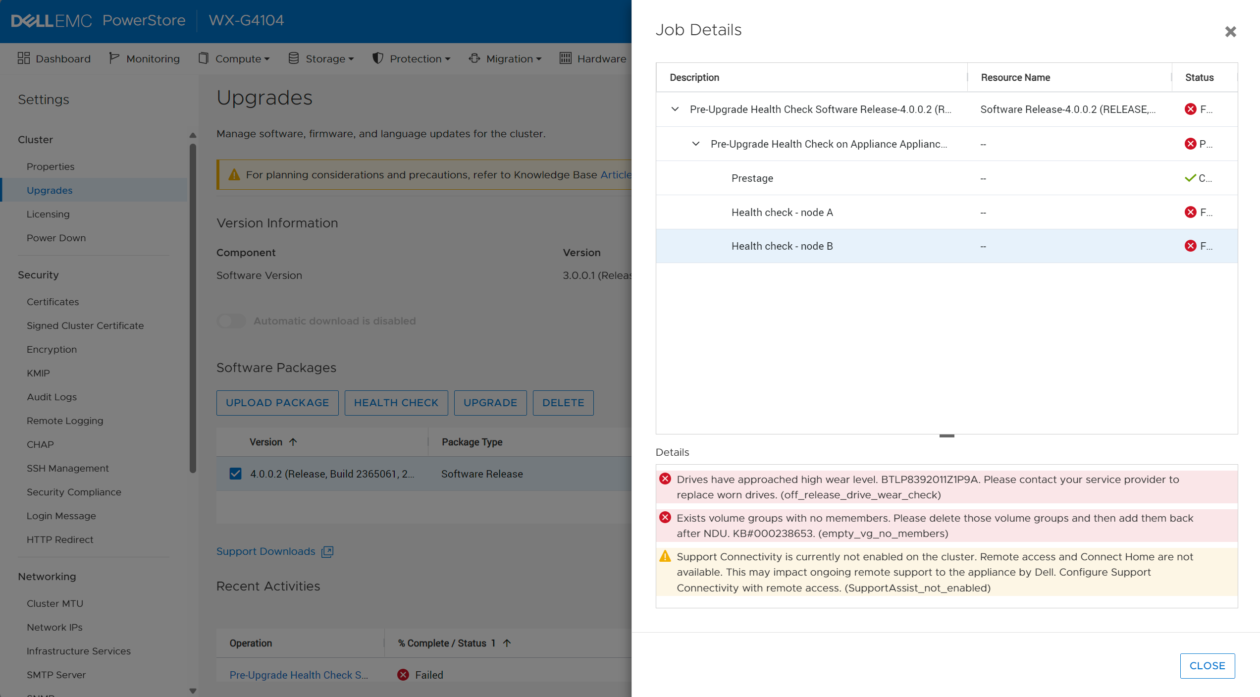 Sprawdzanie PUHC pustej grupy woluminów