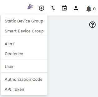+ icon and user option