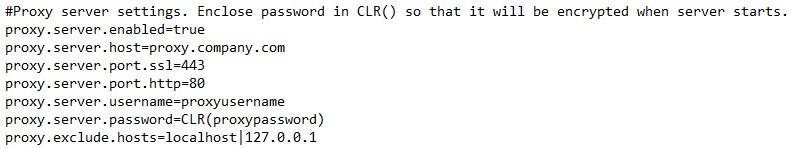 Updating the proxy server password